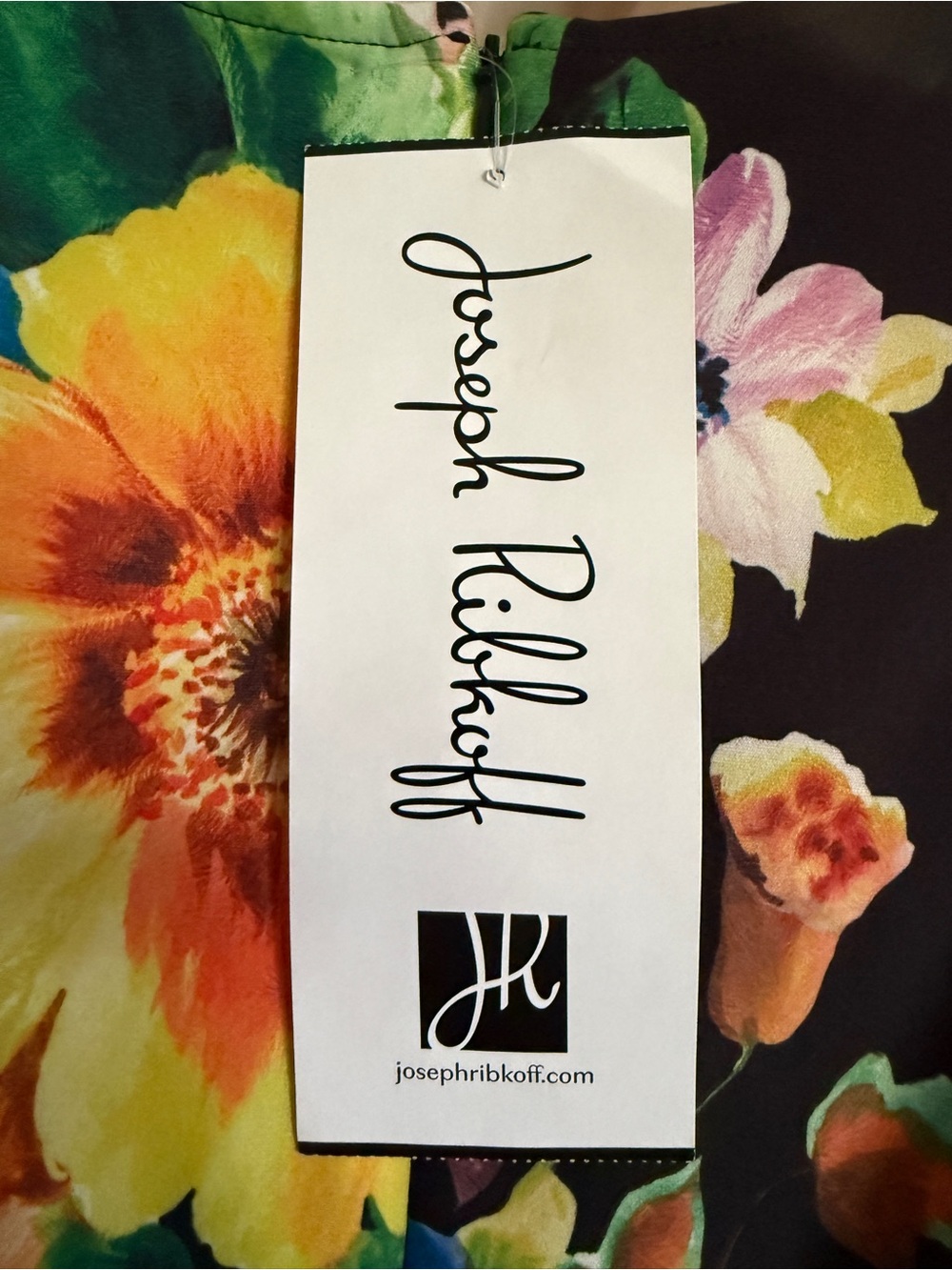 Joseph Ribkoff Tropical Floral Print Dress Cap Sleeves #181710 Women's Size 10 - Picture 10 of 13